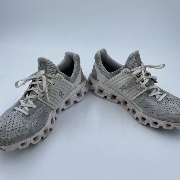 On Cloud Cloudswift Low Top Running Sneakers Women Sz W8.5 Gray Helion Cloudtec - Picture 1 of 16